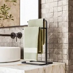 Kit Para Banheiro 3 Peças Luxe em Aço D09 Preto - Mpozenato