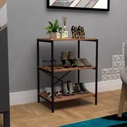 Kit 2 Sapateiras Multiuso Hall de Entrada 60cm 3 Prateleiras Padova De
