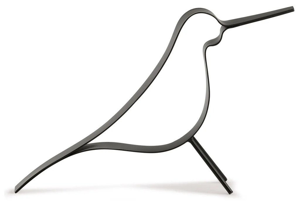 Escultura Decorativa Pássaro Em Metal Preto 15x16 Cm - D'Rossi