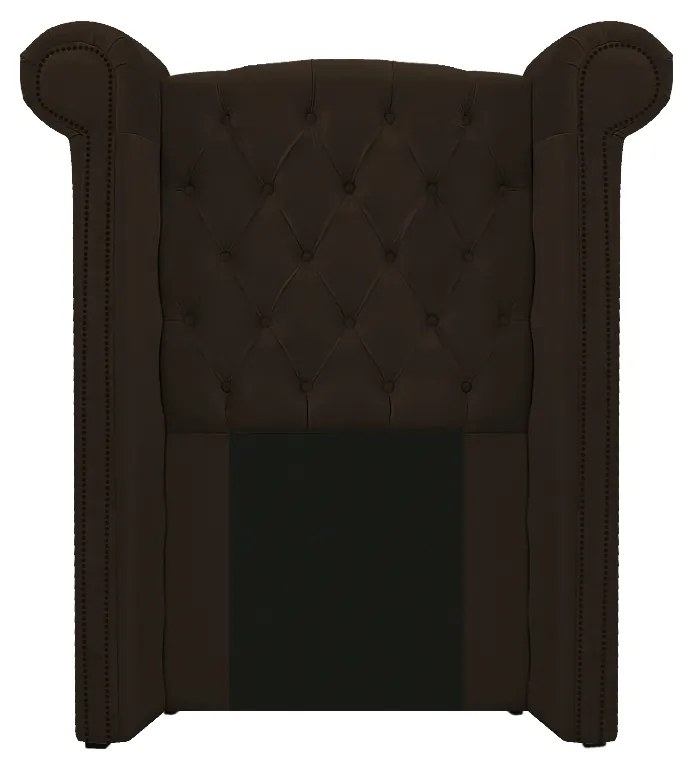 Kit Cabeceira e Calçadeira Veneza 100 cm Solteiro Corano Marrom - ADJ Decor