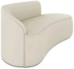 Sofá 3 Lugares Para Sala 180cm Orgânico Wendi Veludo Bege I01 - Mpoze