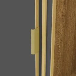 Guarda Roupa Casal 200cm 3 Portas Porto Flex Nature/Alasca - Vila Rica
