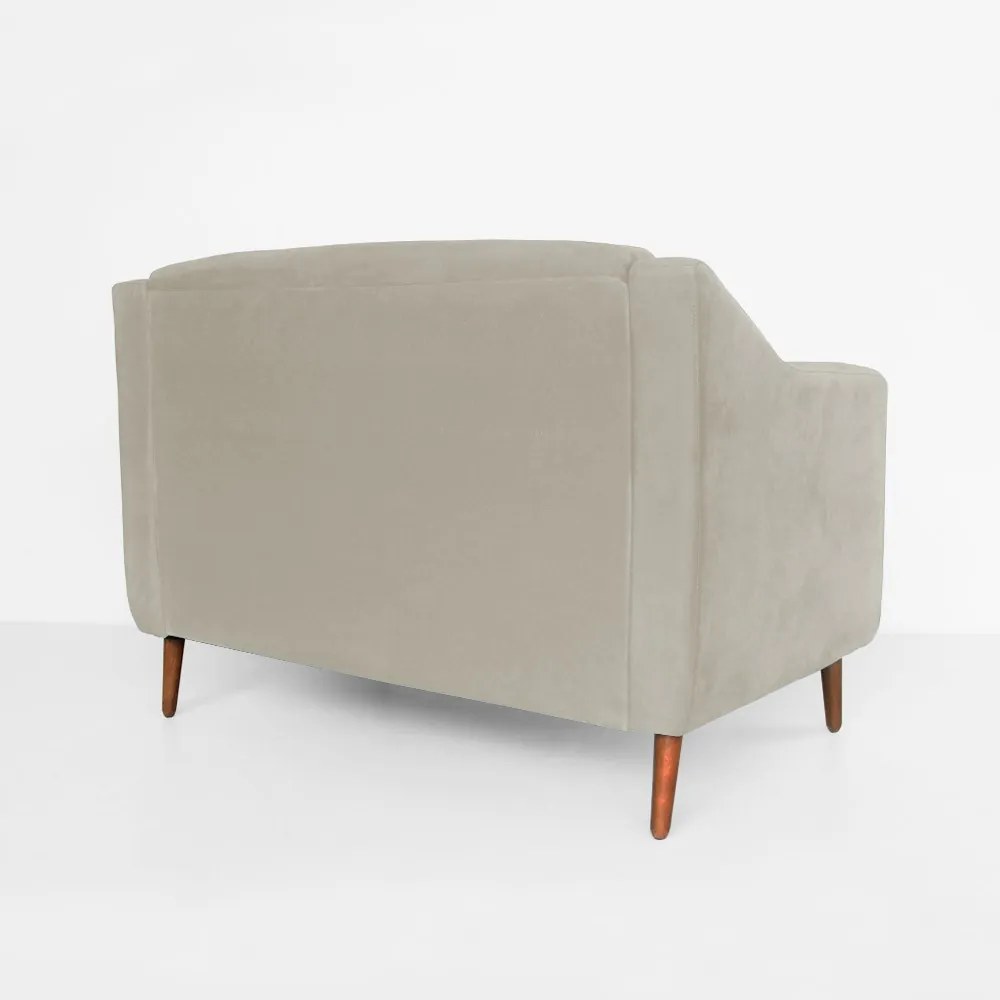 Namoradeira Bruna Pé Palito Suede Bege Promoção Oferta