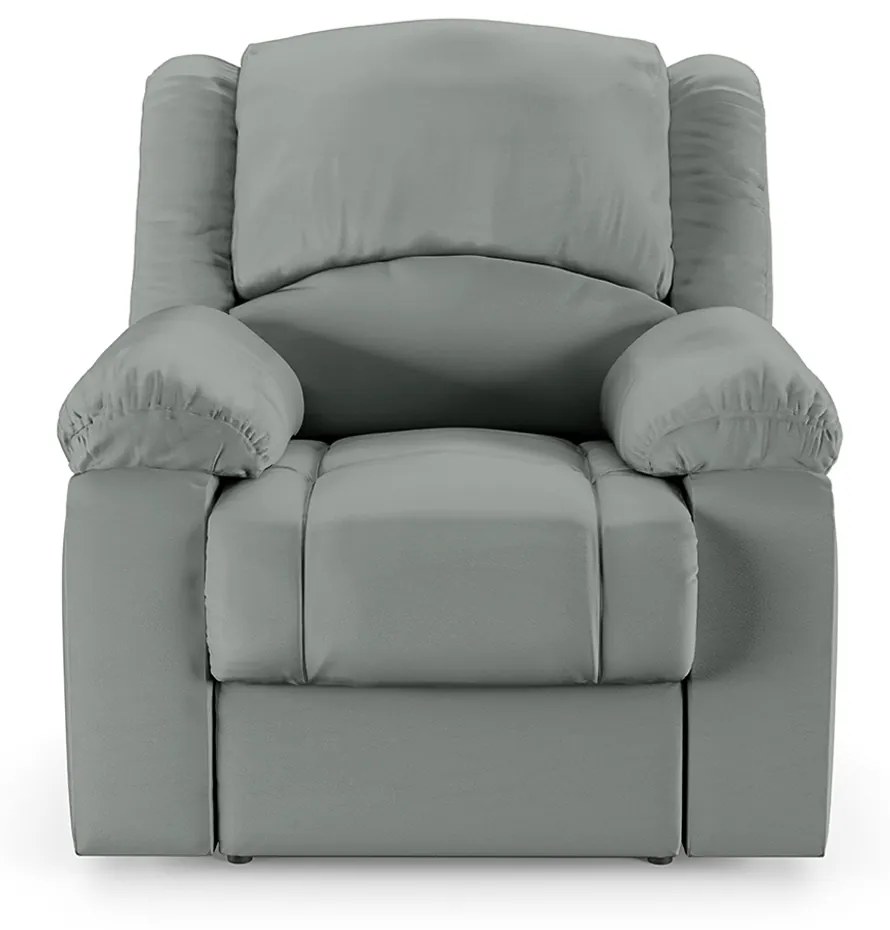 Poltrona do Papai Reclinável Sala de Cinema Madrid Power Elétrica Massagem USB PU Cinza  G23