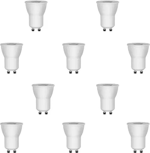 Kit 10 Lâmpadas Mini Dicroica Led 3W 240Lm 36° 2700K