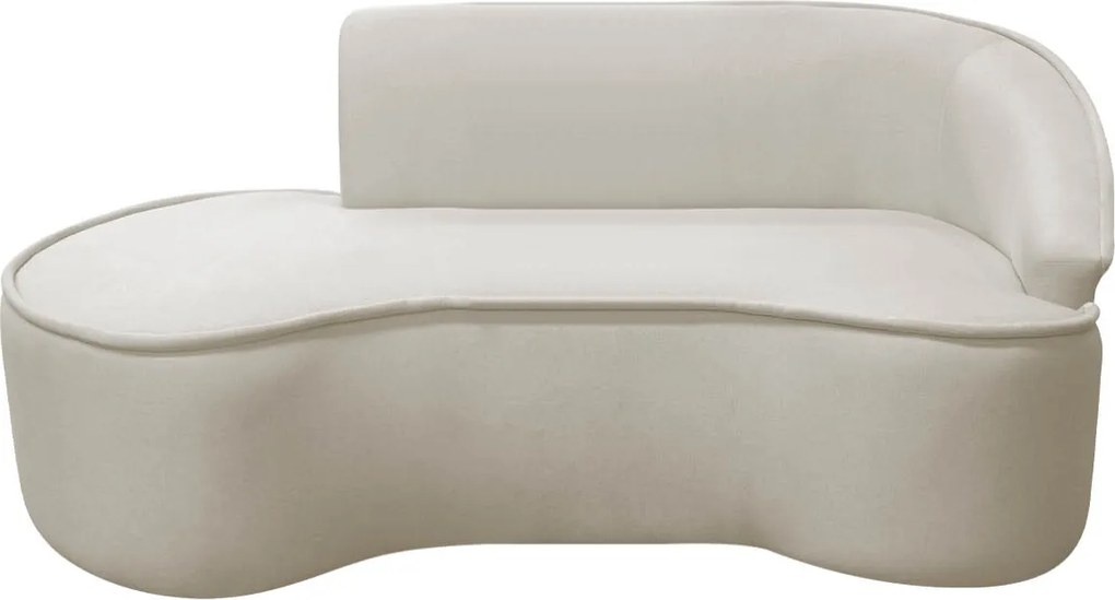 Divã Recamier Curvo Sala de Estar Recepção Marrocos 180cm Lado Esquerdo Linho
