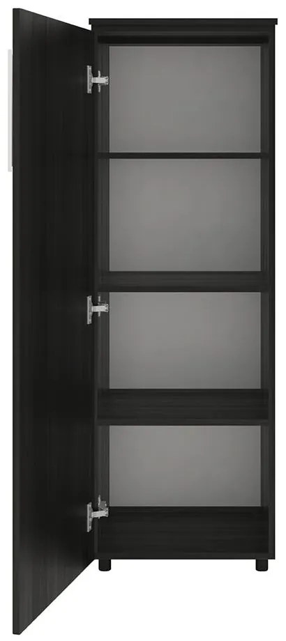 Armário Estante Multiuso Escritório Porta Prateleiras Preto