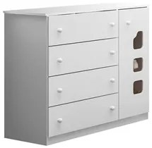 Quarto Infantil 3 Peças Poltrona Amamentação Cecilia Sintético Bege/Br