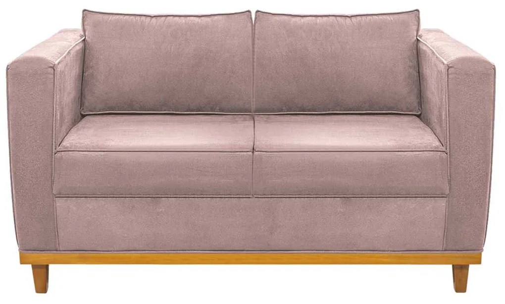 Sofá 2 Lugares Europa Linho Rosê ADJ Decor