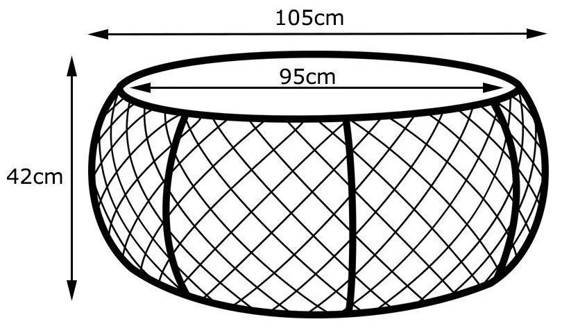 Puff Cleo 105cm Trêsse PU Sintético Branco G15 - Gran Belo