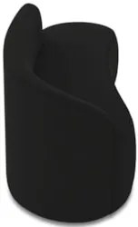 Sofá 3 Lugares Para Sala 180cm Orgânico Wendi Veludo Preto I01  - Mpoz