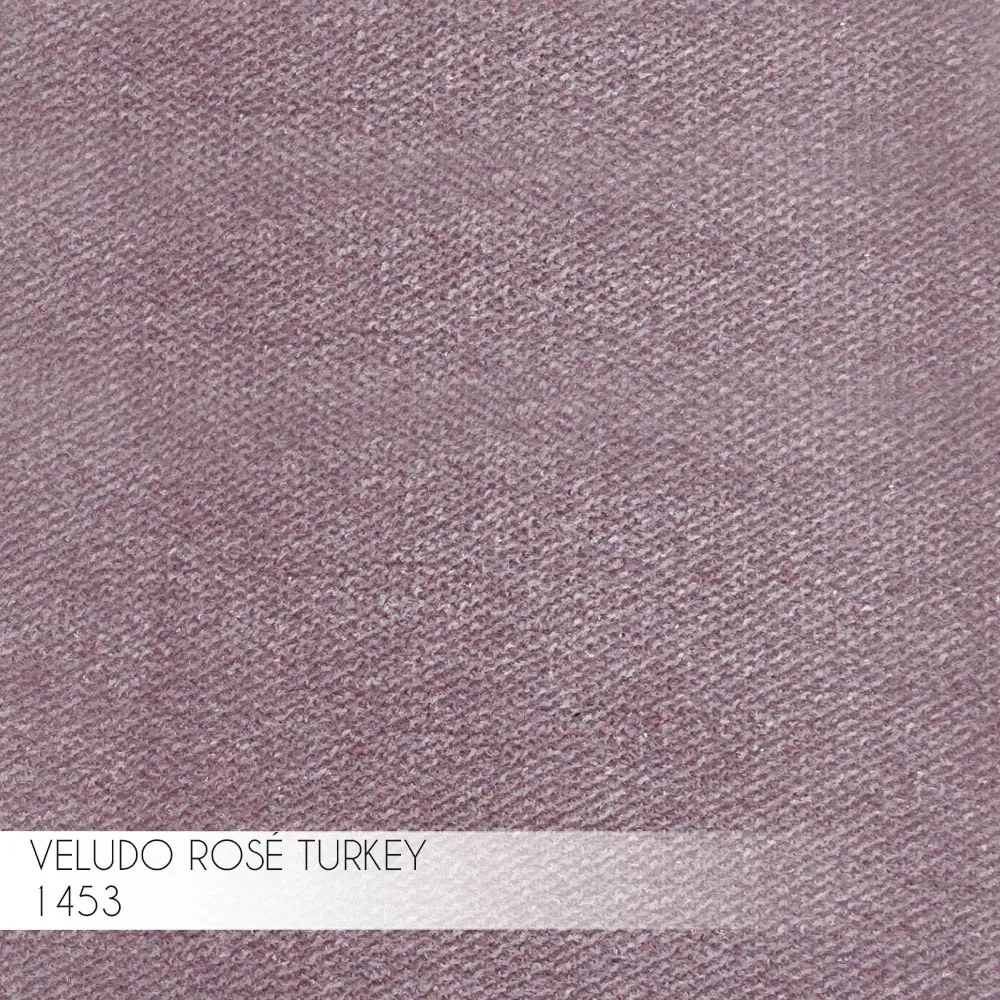Kit 2 Banqueta Decorativa Billie Base Bronze Veludo Rosê G41 - Gran Belo