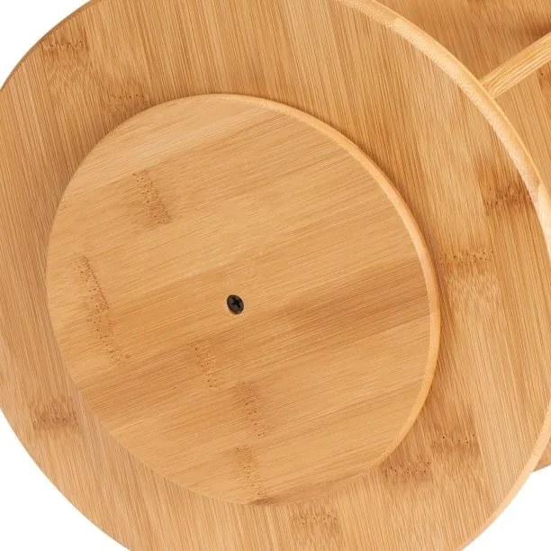 Organizador Giratório de Bambu 2 Andares