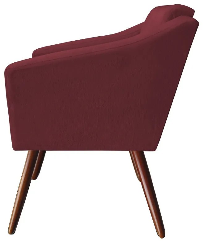 Poltrona San Marino Decorativa Suede Bordô