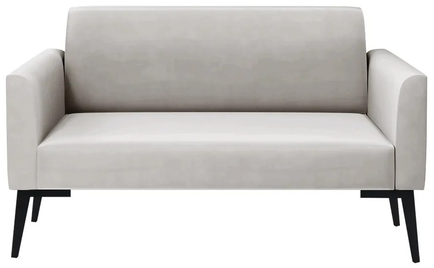 Sofá Namoradeira Pés Villach Marisa Veludo Cinza D03 - D'Rossi