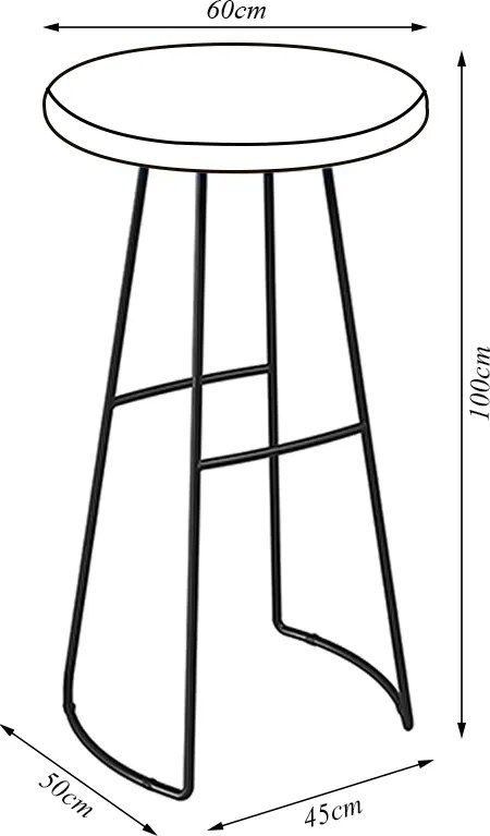 Mesa Bistrô Celeste em Tampo Redondo de Madeira com Base em Aço Carbono Preto G87 - Granbelo