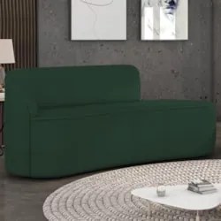 Sofá 2 Lugares Para Sala 140cm Orgânico Wendi Boucle Verde I01  - Mpoz
