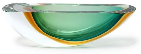 Canoa 160 MS Bicolor Verde com Âmbar Murano Cristais Cadoro