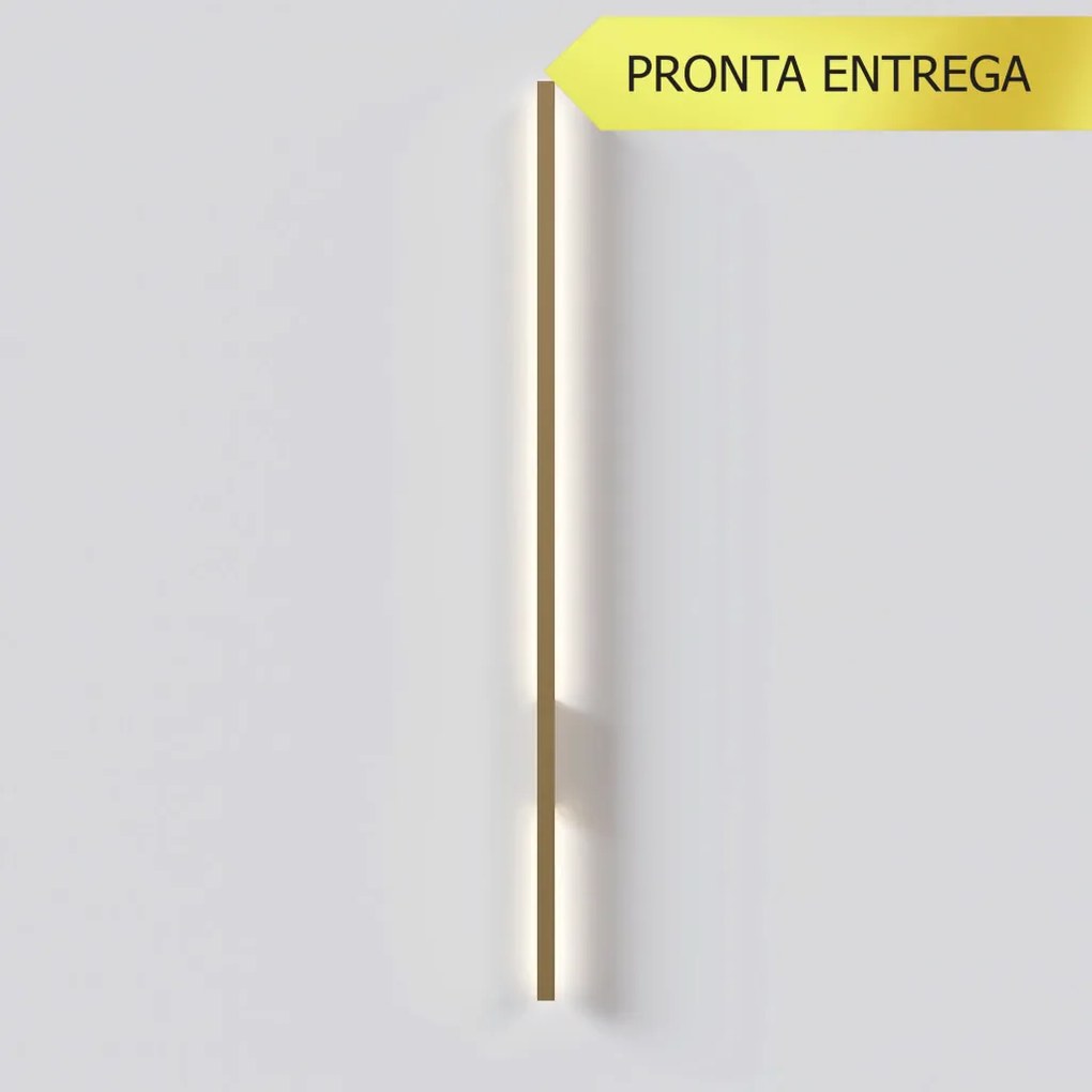Arandela Vertical Long Slim 02X05X98Cm Led 15W 3000K - Qimporta Ar2522 (PRETO)