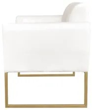 Kit 2 Poltronas Decorativas Base Industrial Dourada Maressa S03 Suede