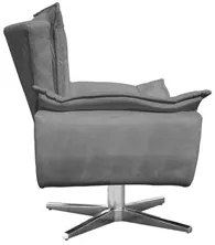 Kit 2 Poltronas Decorativas Sala de Estar Base Giratória Cromada Opla