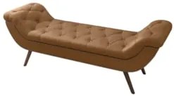 Puff Recamier Calçadeira 160cm Pés Palito Madeira Venêto Z37 Sintético