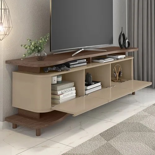 Rack Guarapari Carvalho/Fendi - Bechara Móveis