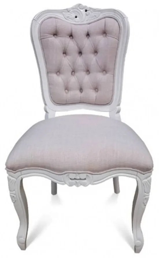 Cadeira Luís XIV Capitonê Madeira Maciça Design Clássico Peça Artesanal