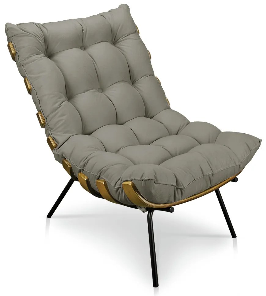 POLTRONA COSTELA SUEDE MARROM RATO DROSS