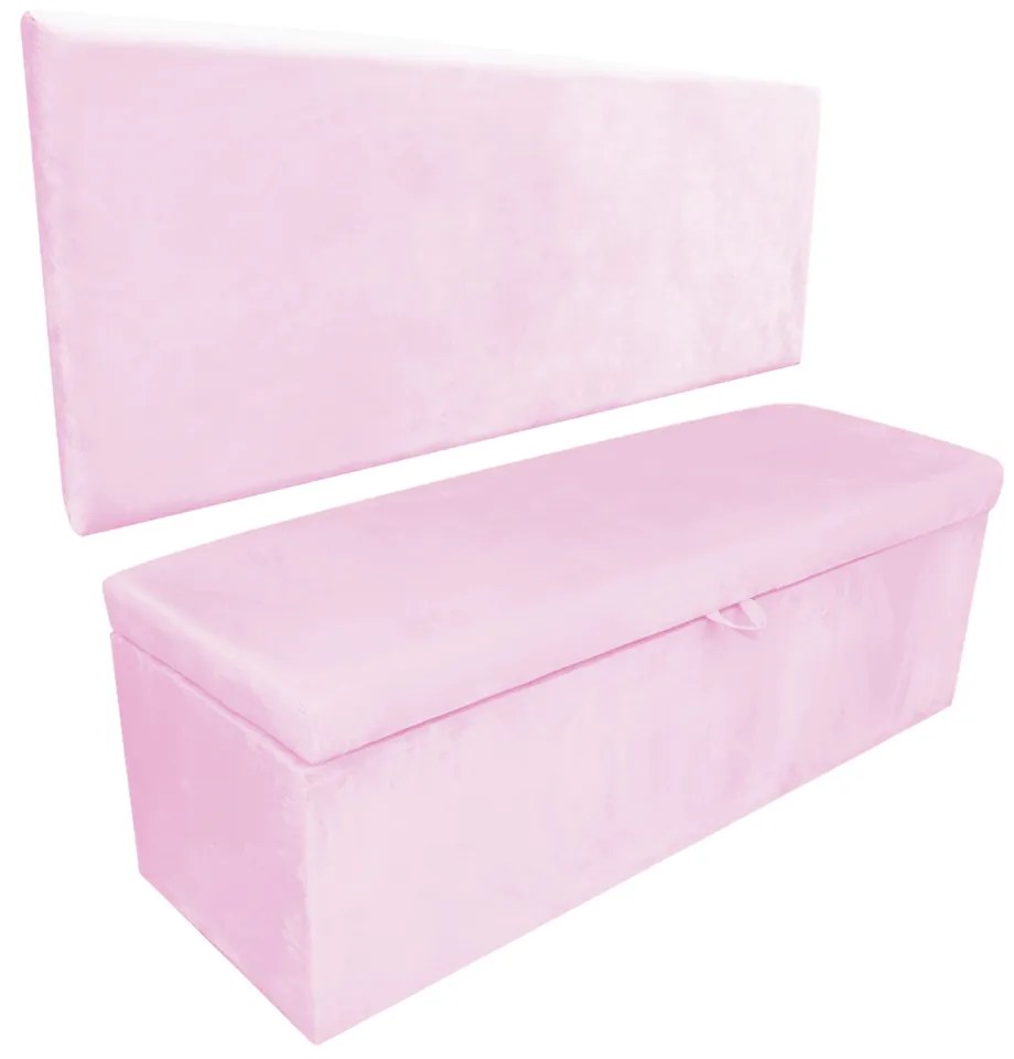 KIT CALCADEIRA E PAINEL CLEAN 0,90 CM SU - Rosa Bebê