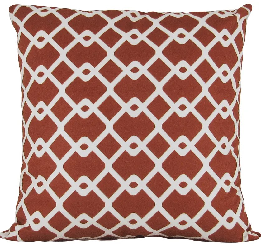 Capa almofada LYON Veludo estampado Geométrico Terracota 50x50cm