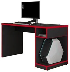 Mesa Para Computador Notebook Gamer X Preto/Vermelho - Fit Mobel