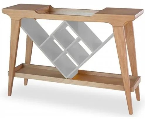 Aparador Bar Penha Garrafeiro Branco Corpo Amêndoa 130cm - 34042 Sun House