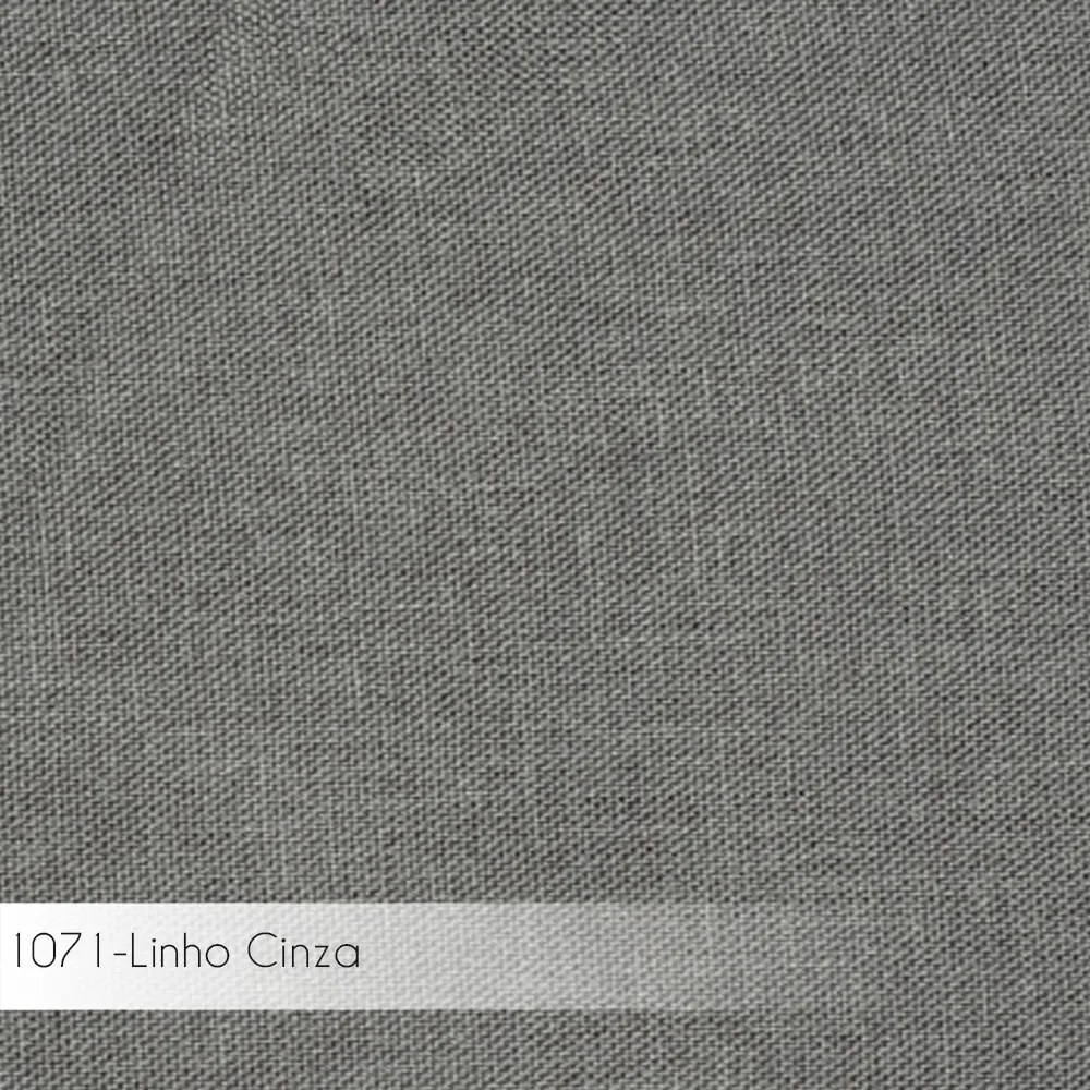 Kit 2 Cadeiras de Jantar Decorativa Base Aço Preto Luigi Linho Cinza G17 - Gran Belo