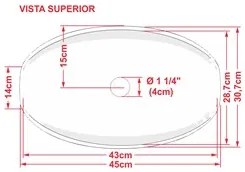 Cuba Pia de Apoio para Banheiro Canoa Luxo 45 C08 Rosa - Mpozenato