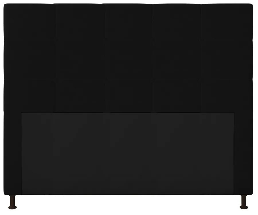 Cabeceira Stambul Para Cama Box Casal 140 cm Corino - D'Rossi - Preto