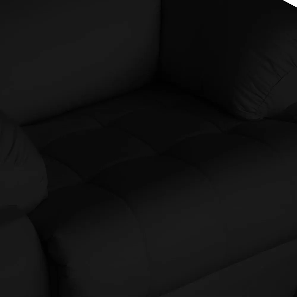 Poltrona Decorativa Magnum Reclinável Elétrica com Massagem Suede Preto