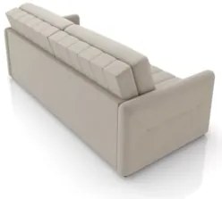 Sofá Cama Casal Retrátil 2 Lugares 192cm Atlas Z32 Suede Bege - Mpozen
