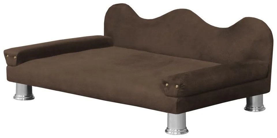 Cama Sofá Pet Meg Para Cães E Gatos Elegante e confortável Suede Marrom
