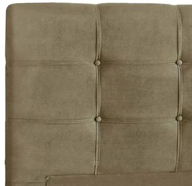 Cabeceira Painel Cama Box Casal 140cm Ana Luísa Suede Marrom - Sheep Estofados - Marrom