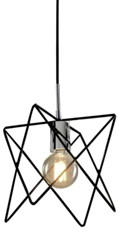 Pendente Retangular Aramado Porta Soquete 20X20X30Cm 1 X E27 Metal |Ol... (GRAFITE / COBRE BRILHO)