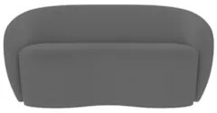 Sofá 2 Lugares Living 160cm e 1 Poltrona Giratória Garbin Z08 Boucle C