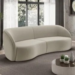 Sofá 3 Lugares 288cm Orgânico Zion Z32 Veludo Bege - Mpozenato