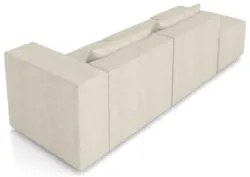 Sofá 4 Lugares 323cm Com Puff Esquerdo Fay Linho Off White Z55   - Mpo