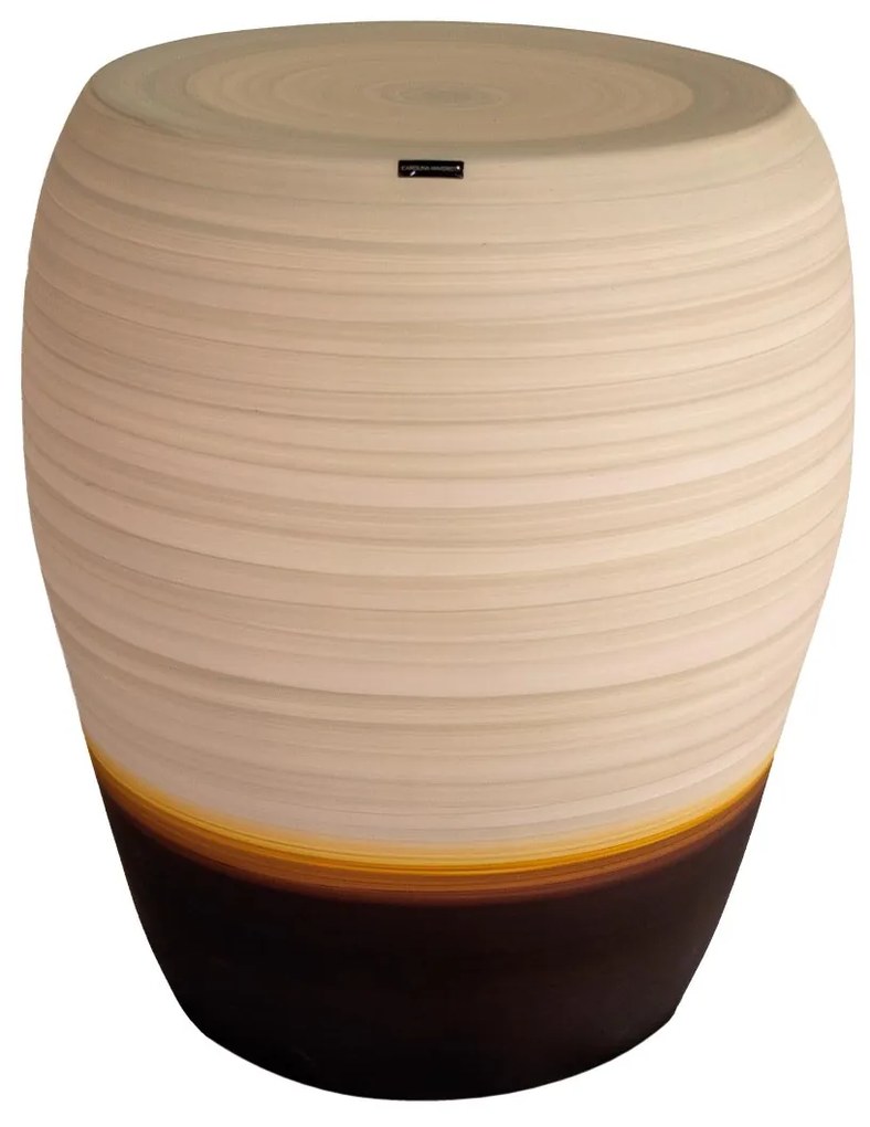 Banco Garden Seat decorativo de cerâmica 45x35x27 - Salar Fosco  Kleiner