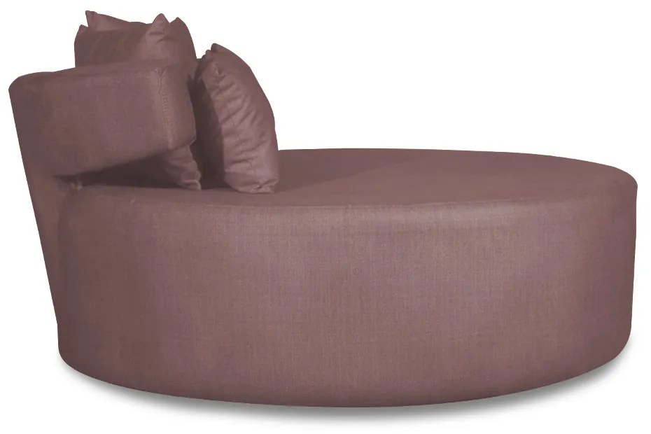 Sofá Chaise Eva Redondo 02 Lugares Suede Crepe
