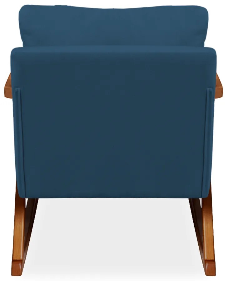 Poltrona Mona Amber Balanço Veludo Azul Marinho