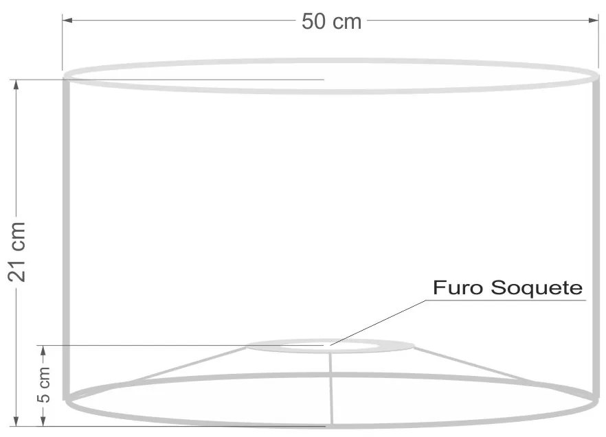 Cúpula abajur cilíndrica cp-8023 Ø50x21cm verde folha
