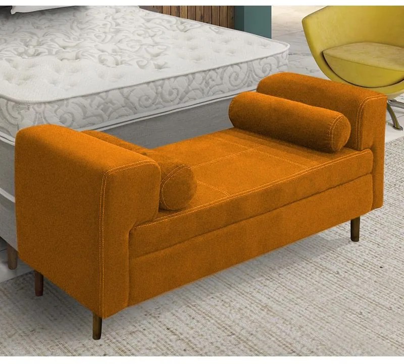 Recamier Casal Queen 160cm Turim Linho Laranjado - Simbal
