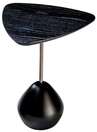Mesa Auxiliar Charlotte Alta Preta Haste Cromo Negro - 78920 Sun house